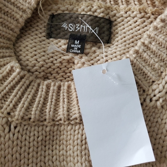 NEW 4si3enna Drea Oat Cable Knit Sweater - Picture 5 of 5